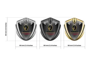 Renault Metal Domed Emblem Modern Look High-End Style